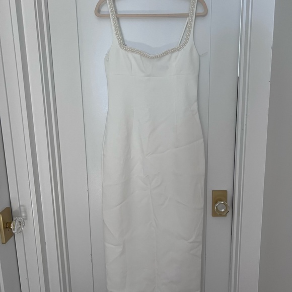 Ines maxi bridal Square Neck Bodycon Dress - Picture 4 of 8